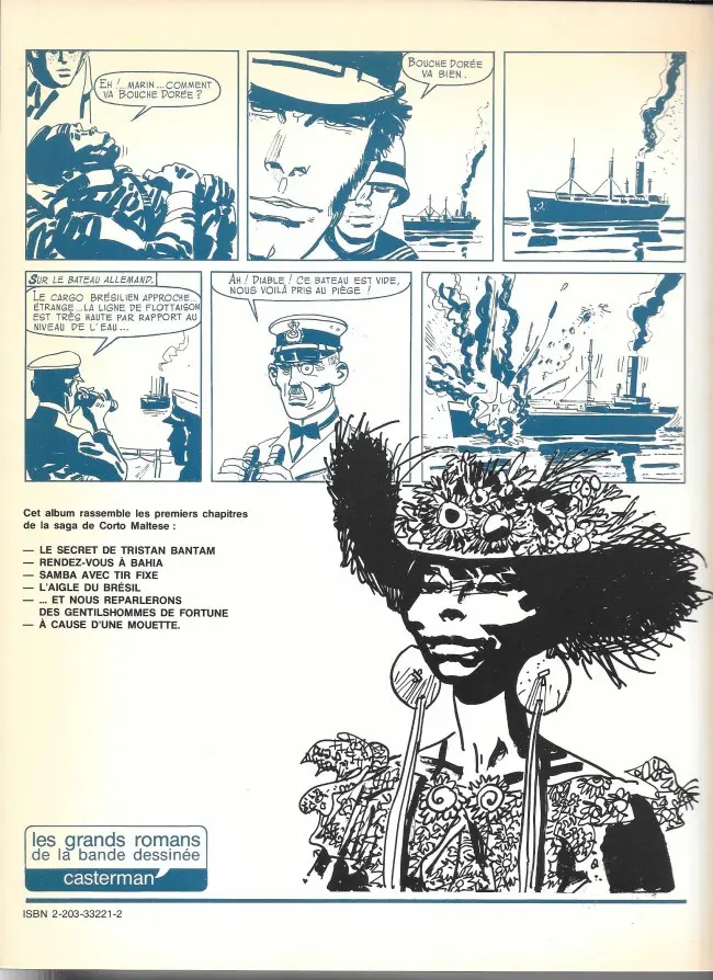 Verso de l'album Corto Maltese Tome 3 Sous le signe du Capricorne