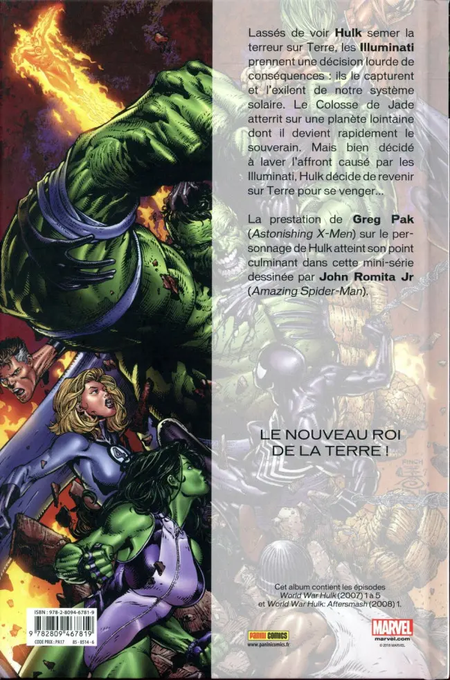 Verso de l'album World War Hulk