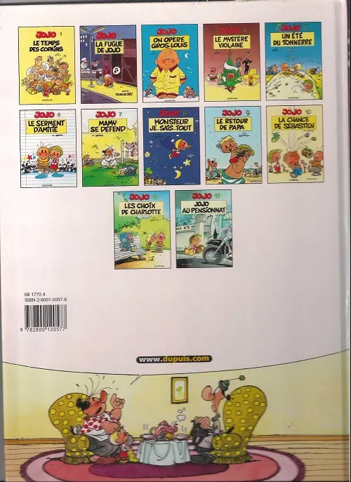 Verso de l'album Jojo Tome 6 Le serment d'amitié