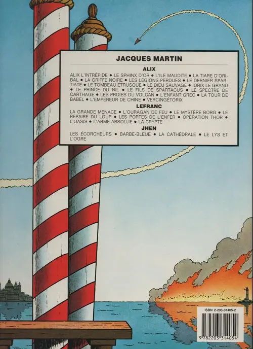 Verso de l'album Lefranc Tome 5 Les portes de l'enfer