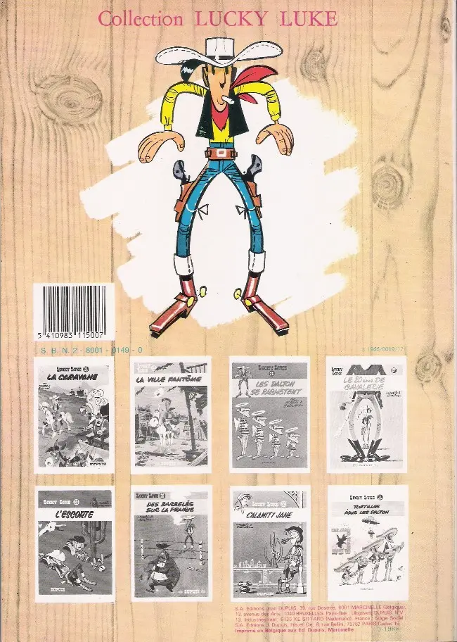 Verso de l'album Lucky Luke Tome 10 Alerte aux Pieds-Bleus