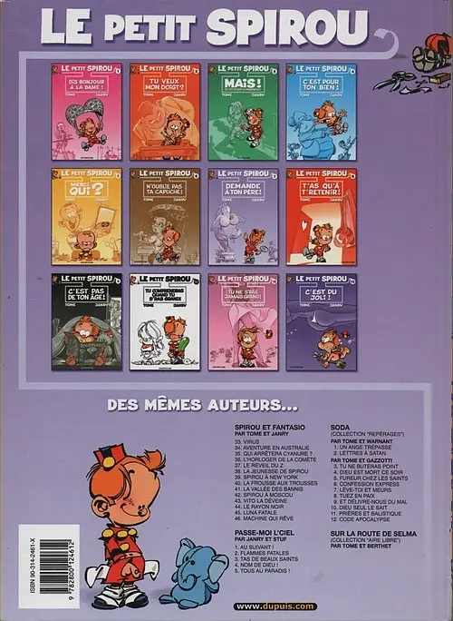 Verso de l'album Le Petit Spirou Tome 7 Demande à ton père !