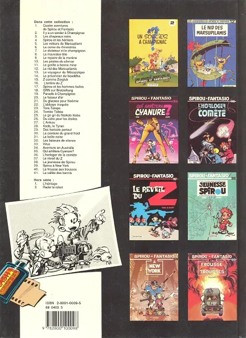 Verso de l'album Spirou et Fantasio Tome 7 Le dictateur et le champignon