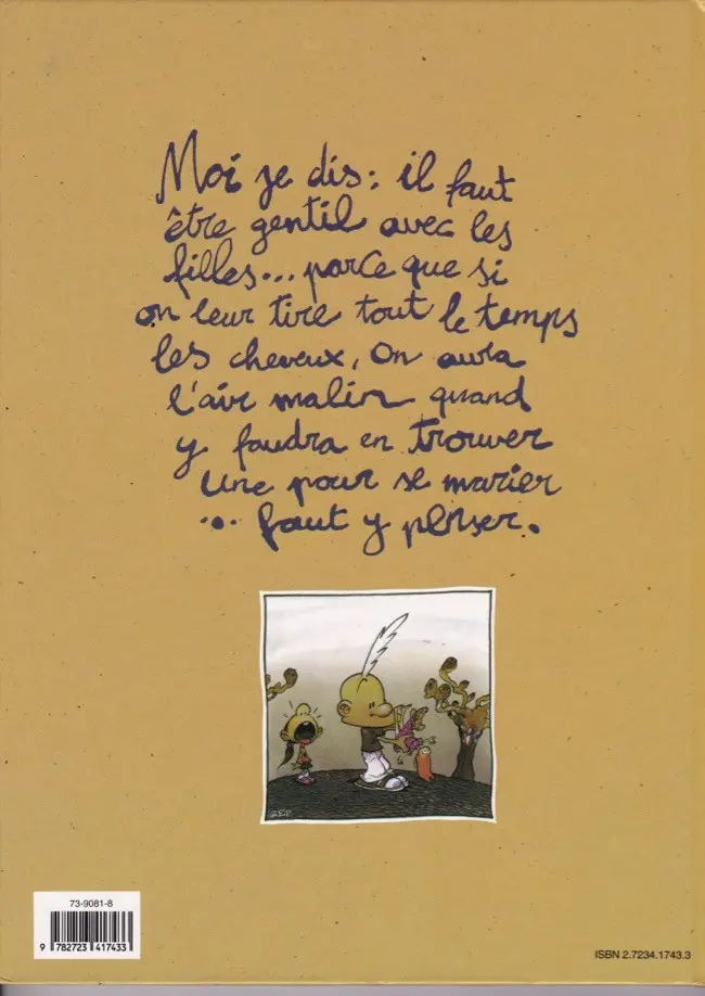 Verso de l'album Titeuf Tome 3 Ça épate les filles...