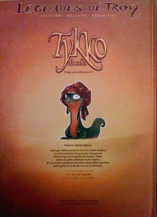 Verso de l'album Tykko des sables Tome 2 La Cité engloutie