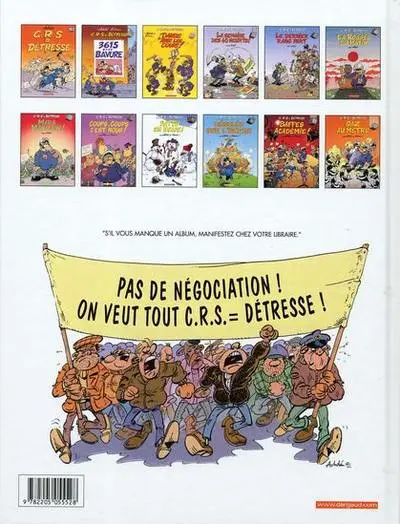 Verso de l'album CRS = Détresse Tome 12 Gaz au mètre