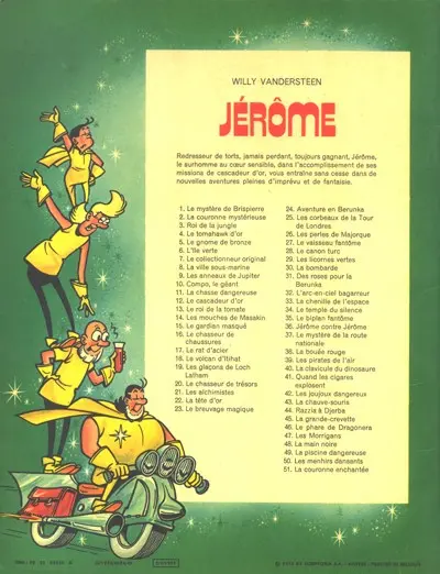 Verso de l'album Jérôme Tome 51 La couronne enchantée