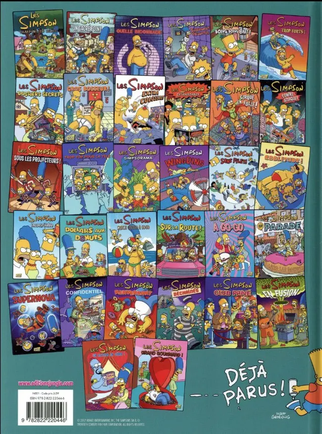 Verso de l'album Les Simpson Tome 33 Festin de minuit