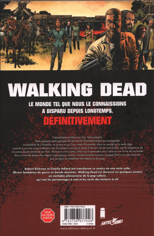 Verso de l'album Walking Dead Tome 26 L'appel aux armes