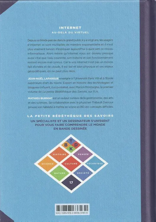 Verso de l'album La Petite Bédéthèque des Savoirs Tome 17 Internet - Au-delà du virtuel