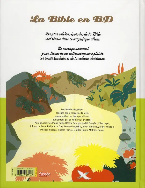 Verso de l'album La Bible en BD