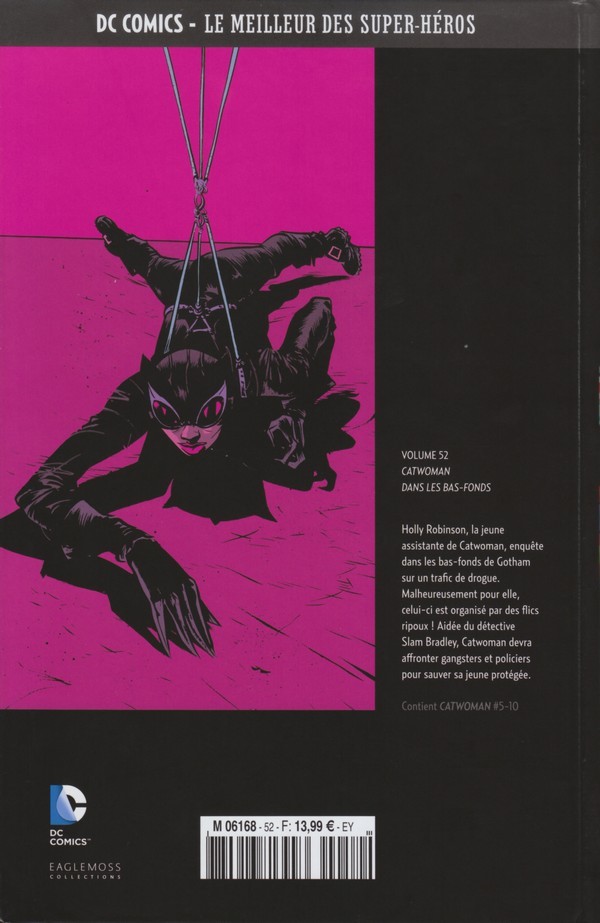 Verso de l'album DC Comics - Le Meilleur des Super-Héros Volume 52 Catwoman- Dans les bas-fonds