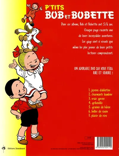Verso de l'album Bob et Bobette (P'tits) Tome 7 Plaisir de rire