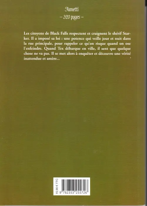 Verso de l'album Tex (Maxi) Tome 16 La Loi de Starker
