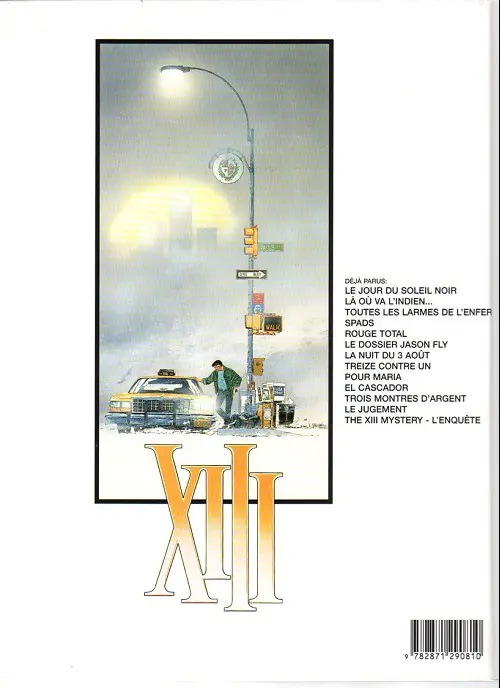 Verso de l'album XIII Tome 11 Trois montres d'argent