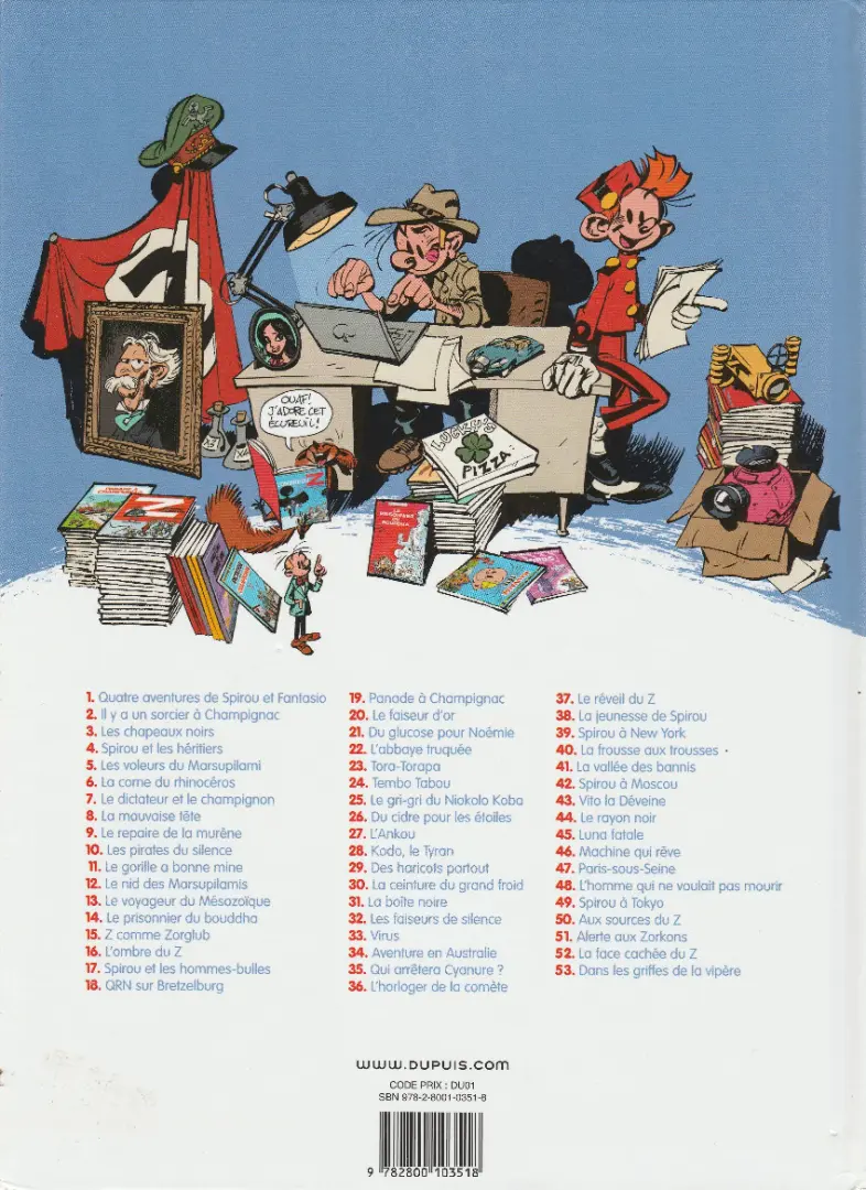 Verso de l'album Spirou et Fantasio Tome 24 Tembo Tabou