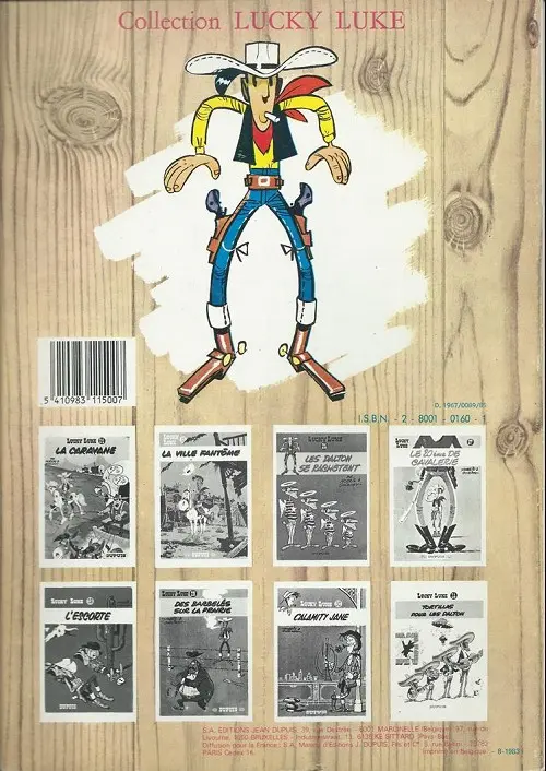Verso de l'album Lucky Luke Tome 21 Les collines noires