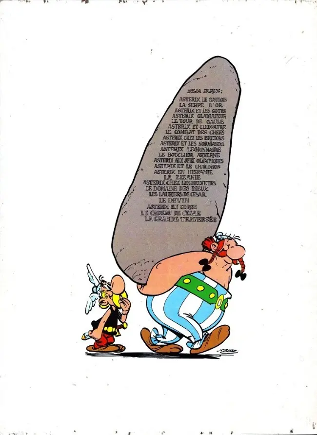 Verso de l'album Astérix Tome 22 La grande traversée