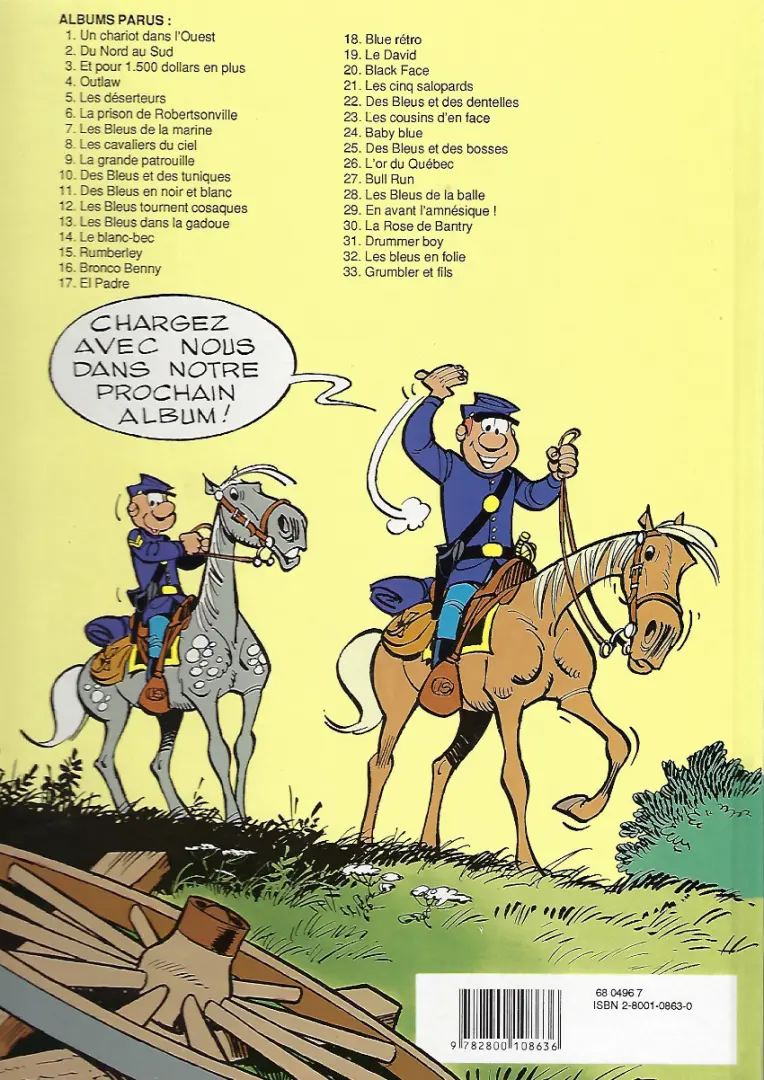 Verso de l'album Les Tuniques Bleues Tome 6 La prison de Robertsonville