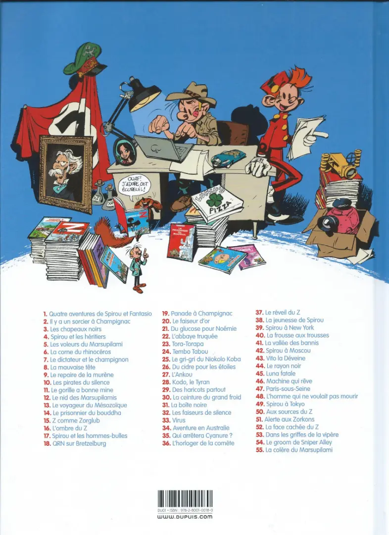 Verso de l'album Spirou et Fantasio Tome 16 L'ombre du Z