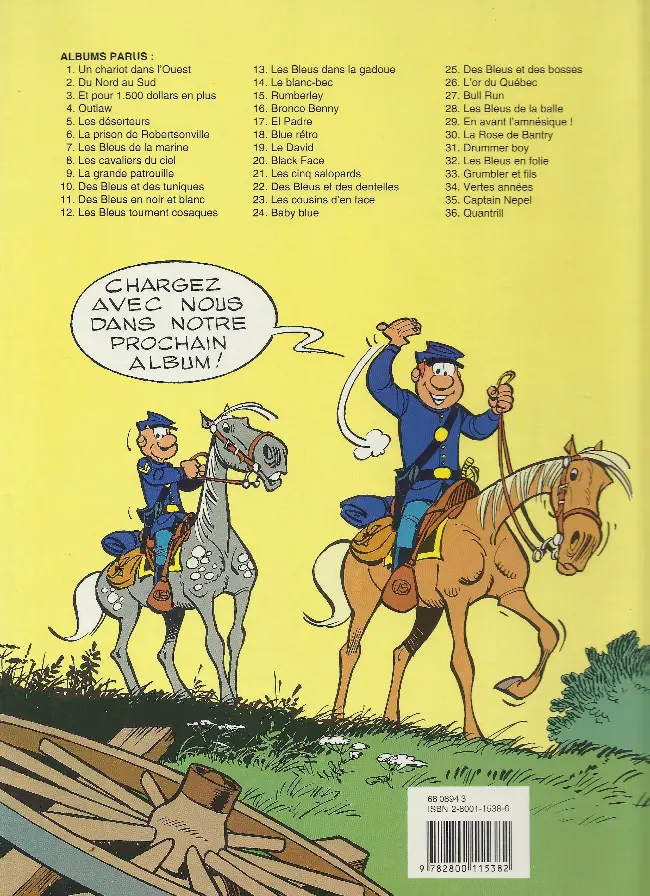Verso de l'album Les Tuniques Bleues Tome 27 Bull Run