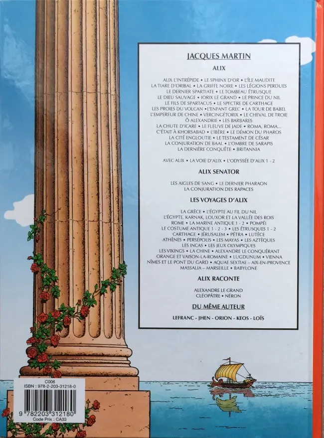 Verso de l'album Alix Tome 18 Vercingétorix