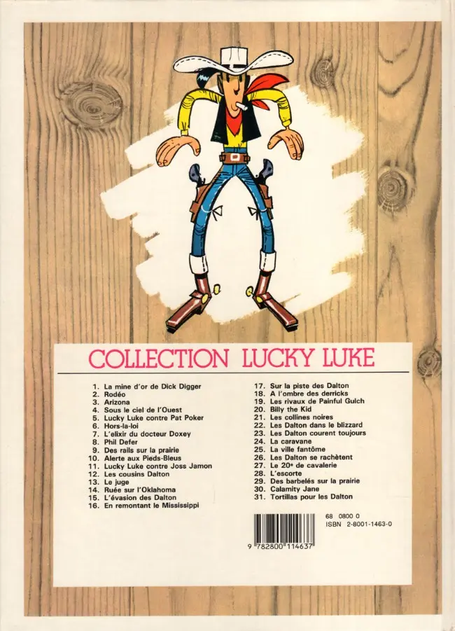 Verso de l'album Lucky Luke Tome 23 Les Dalton courent toujours