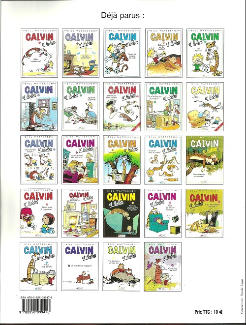 Verso de l'album Calvin et Hobbes Tome 16 Faites place à Hyperman !