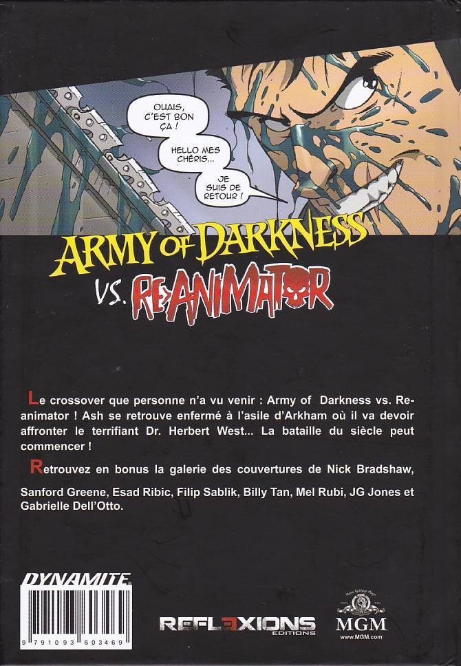 Verso de l'album Army of Darkness vs Re-animator