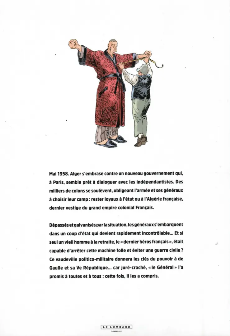 Verso de l'album Un général, des généraux