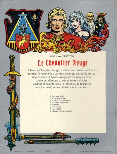 Verso de l'album Le Chevalier Rouge Tome 8 Carpax, l'homme d'acier