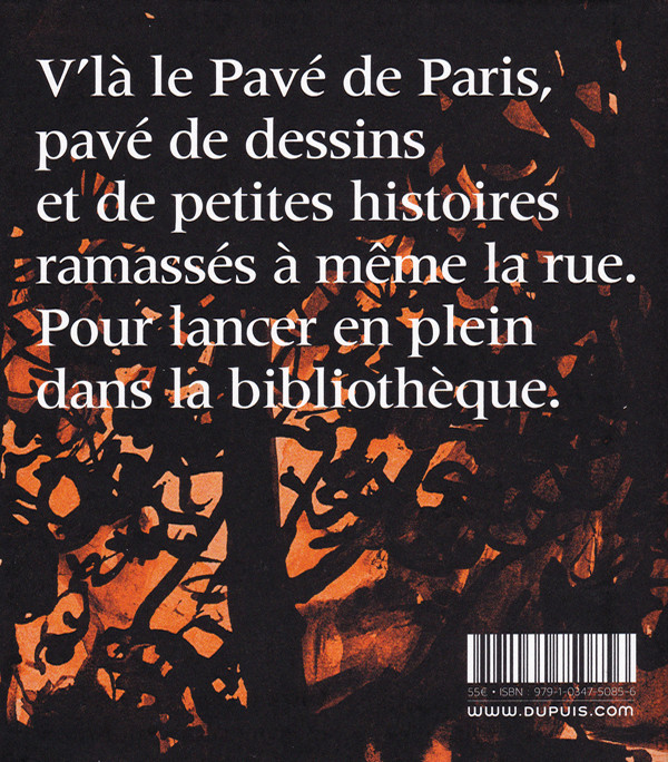 Verso de l'album Le Pavé de Paris