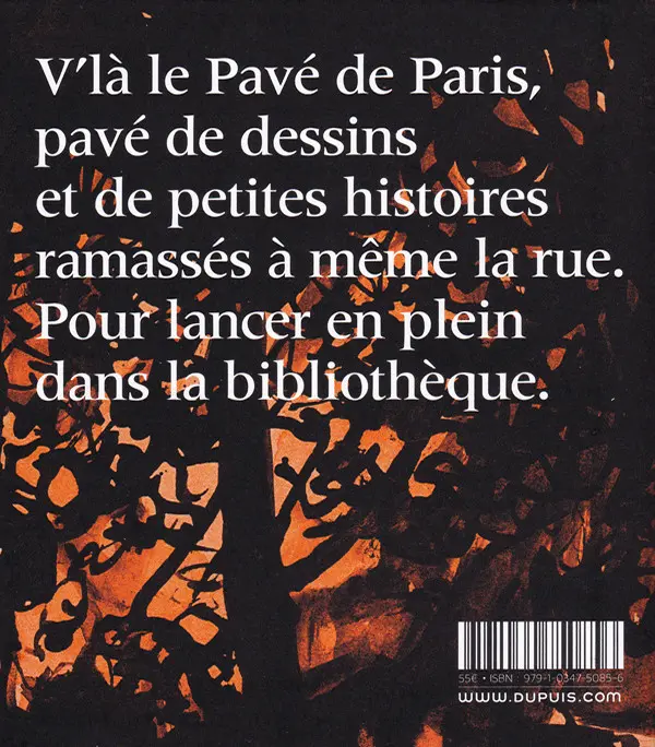 Verso de l'album Le Pavé de Paris