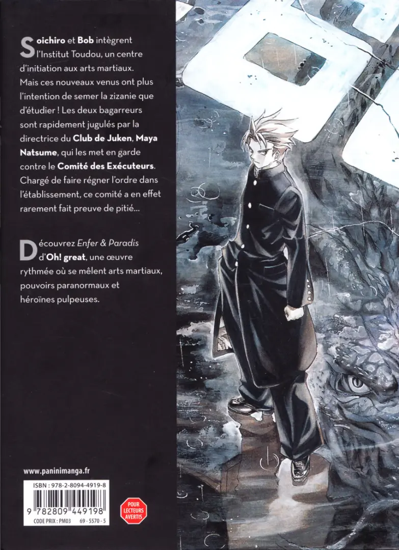 Verso de l'album Enfer & paradis Volume double 1