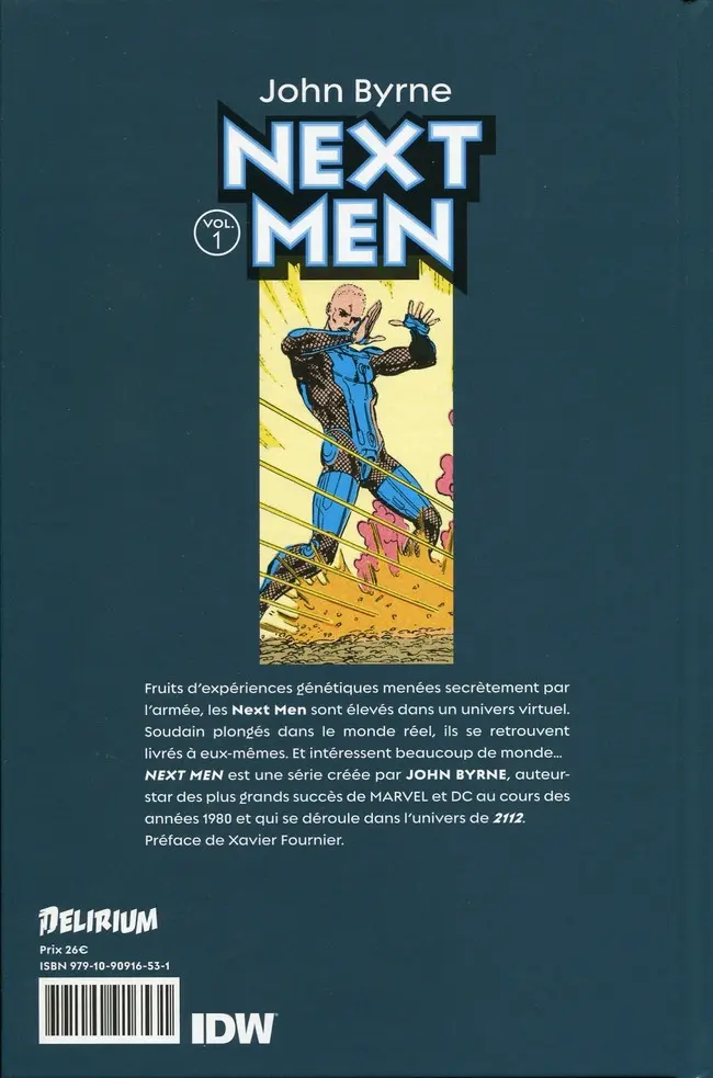 Verso de l'album Next Men Vol. 1