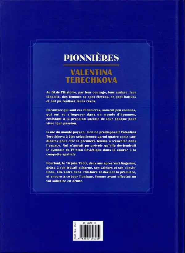 Verso de l'album Pionnières 3 Valentina Terechkova, cosmonaute