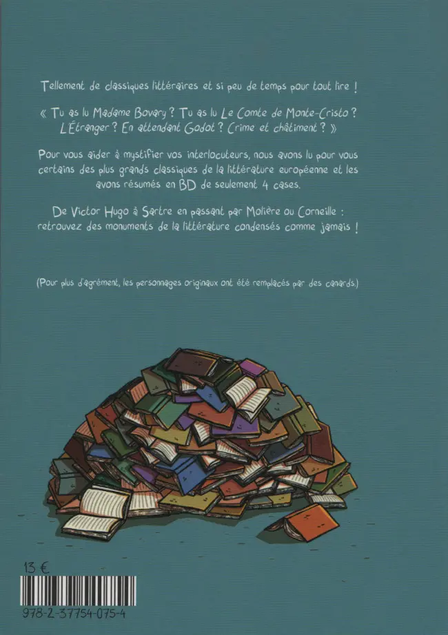 Verso de l'album Turbo Classiques avec des canards.