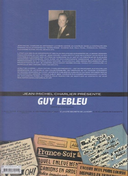 Verso de l'album Guy Lebleu Tome 4 La Cité secrète de la mort