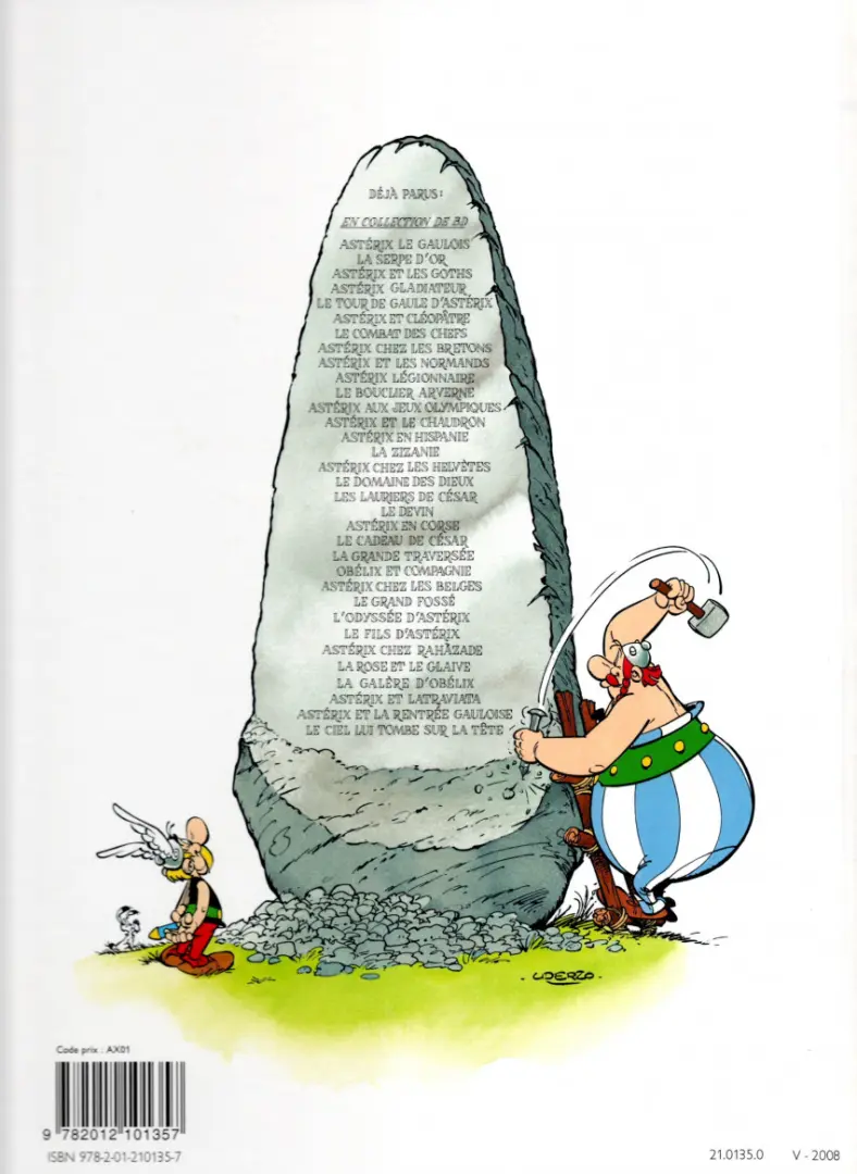 Verso de l'album Astérix Tome 3 Astérix et les Goths