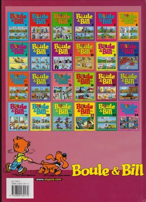 Verso de l'album Boule & Bill Tome 17