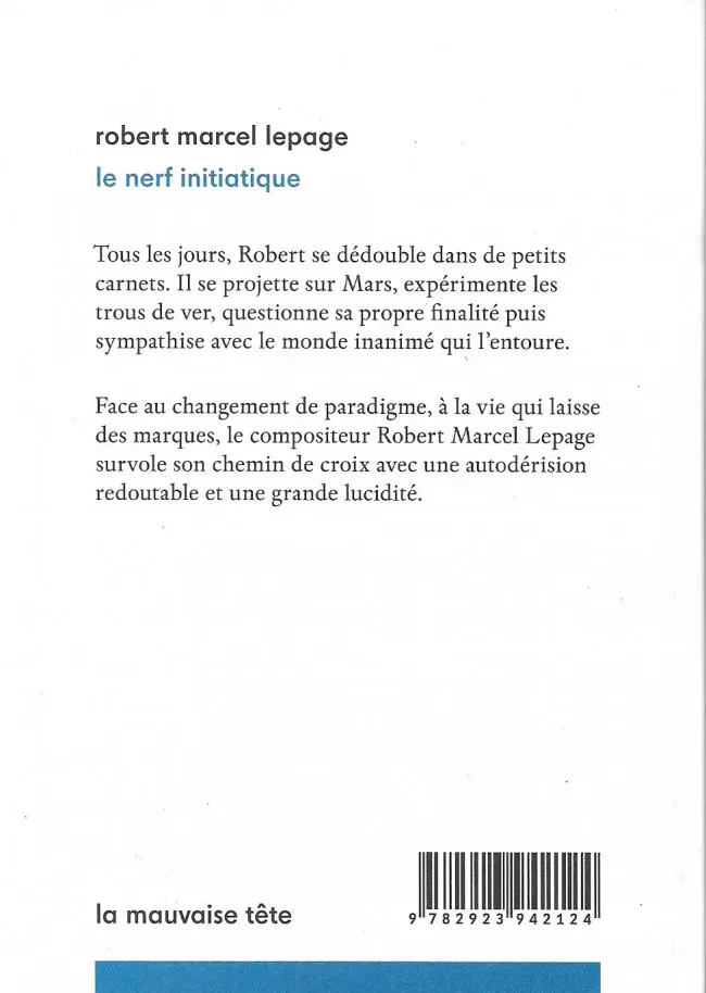 Verso de l'album Le nerf initiatique