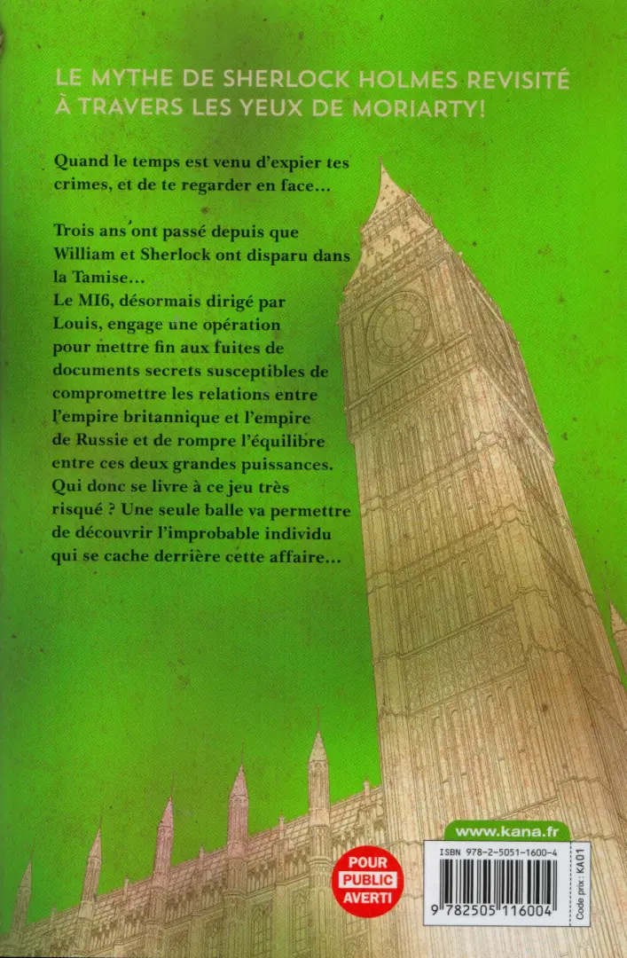 Verso de l'album Moriarty 15