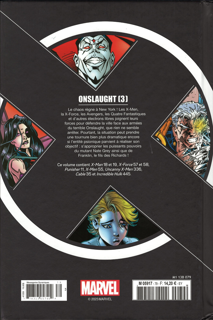 Verso de l'album X-Men - La Collection Mutante Tome 79 Onslaught (3)