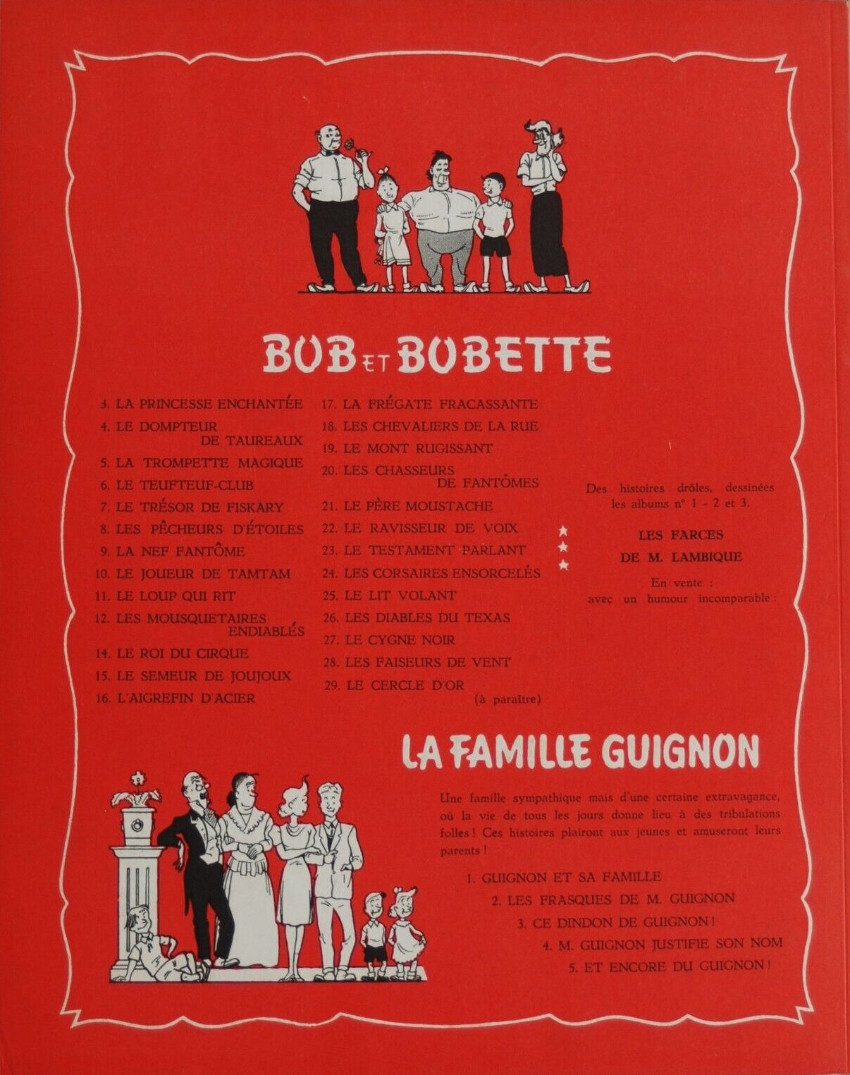 Verso de l'album Bob et Bobette Tome 15 Le semeur de joujoux