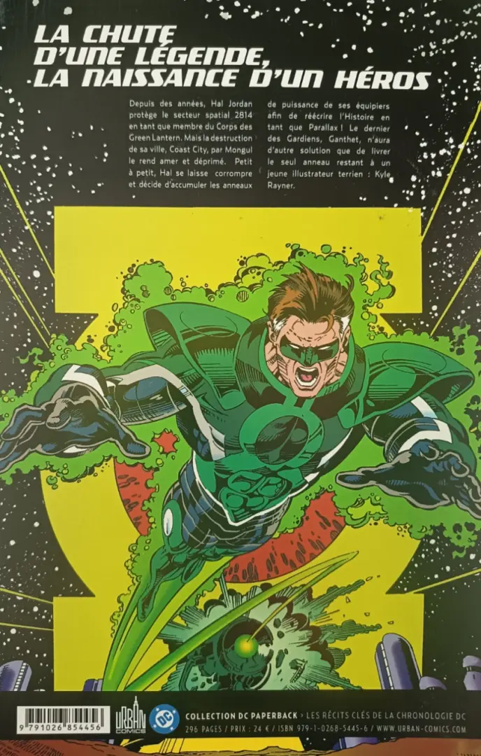 Verso de l'album Green Lantern : Emerald Twilight