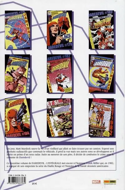 Verso de l'album Daredevil - L'Intégrale Tome 2 1982