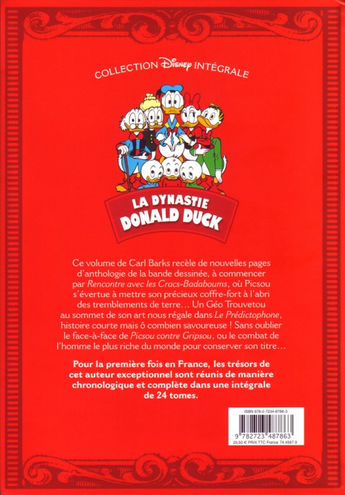 Verso de l'album La Dynastie Donald Duck Tome 6 Rencontre avec les Cracs-badaboums et autres histoires (1955 - 1956)