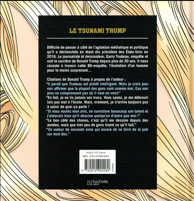 Verso de l'album Énorme ! 30 ans de BD - Enquête sur Trump - Enorme !