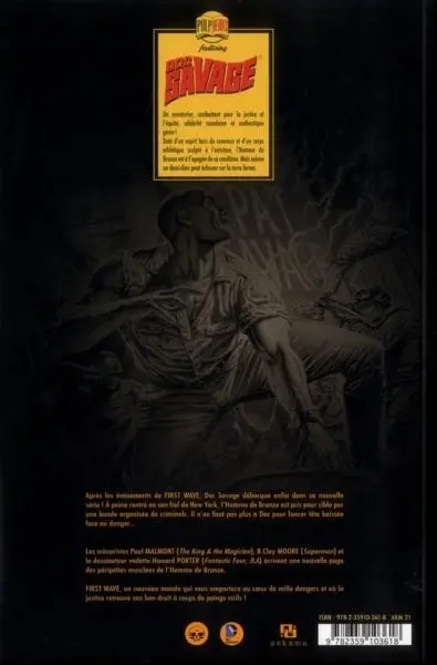 Verso de l'album First Wave featuring Doc Savage Tome 1
