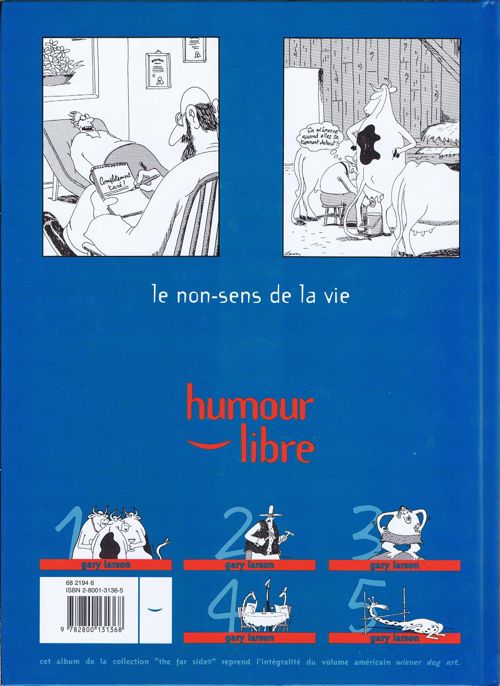 Verso de l'album Gary Larson Tome 5